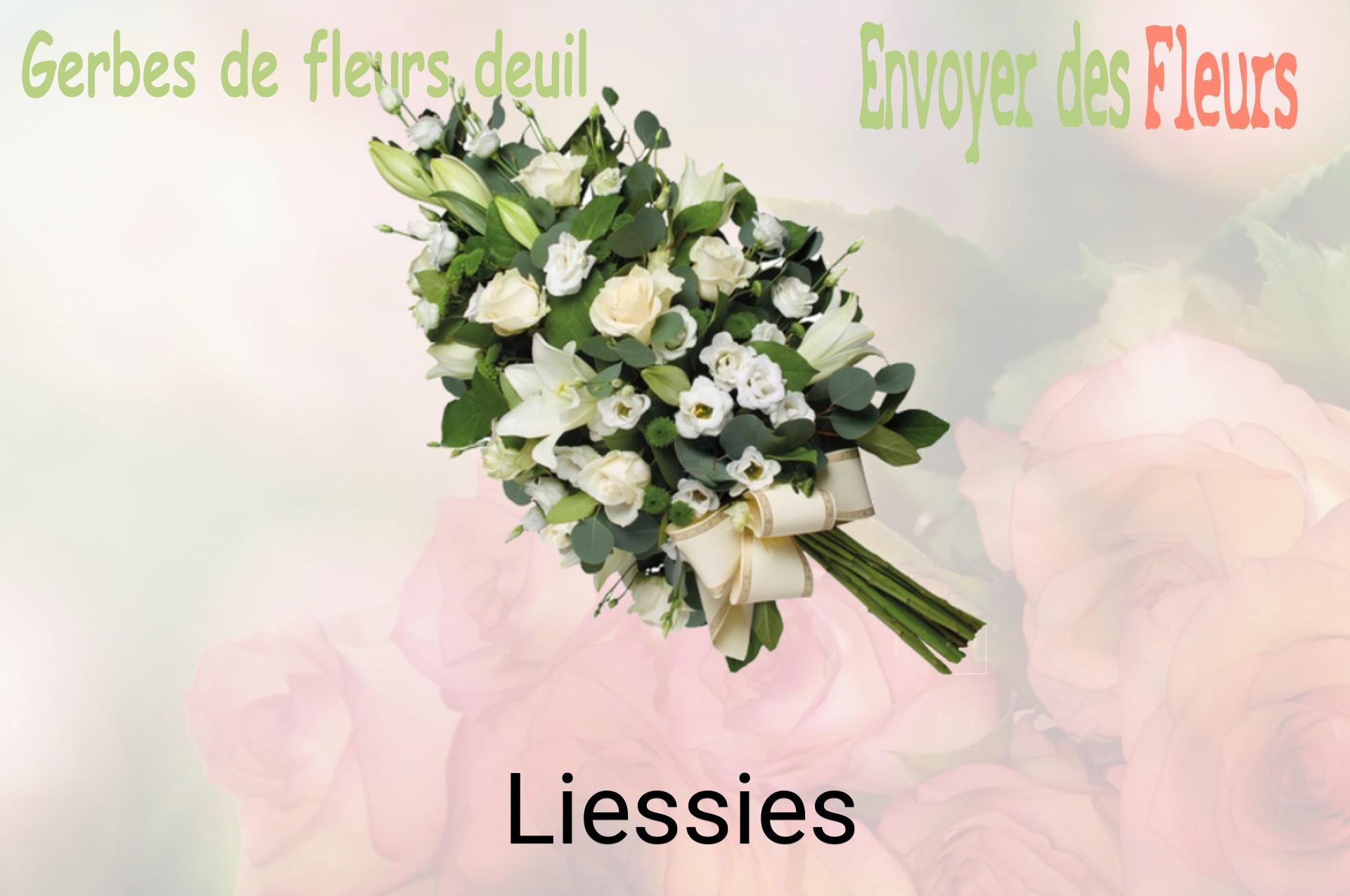 Gerbe de fleurs de deuil livrée à Liessies